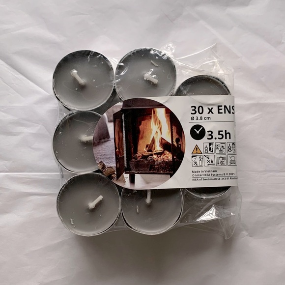 IKEA ENSTAKA Bonfire Scented tealight - Picture 1 of 2